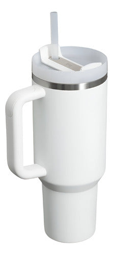 Vaso Térmico Stanley Quencher 2.0 1.18 L En Color Frost Blanco Liso