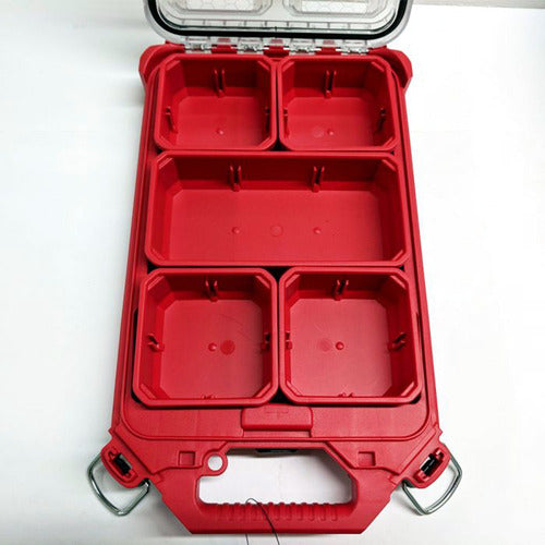 Caja Porta Herramientas Packout Slim Milwaukee 4822-8436 Color Rojo