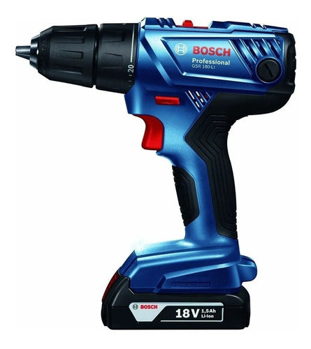 Atornillador Inalambrico Bosch Gsr 180 Li 18v 13mm 2bat+ Mal Azul