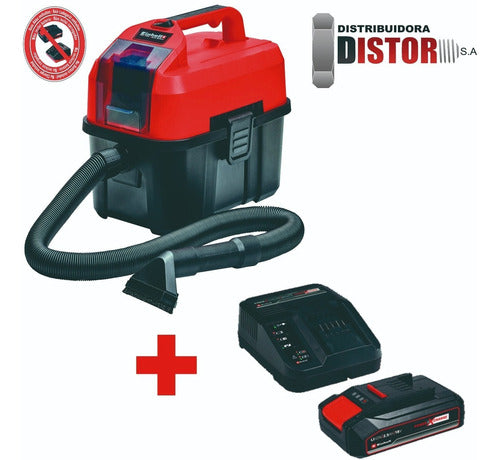 Aspiradora  Bateria  Einhell Te-vc 18/10 Li +bat 2.5 A +carg Rojo